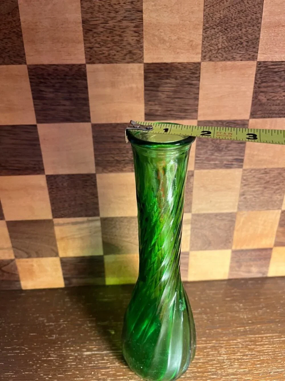 Emerald Green Swirl Bud Vase A918